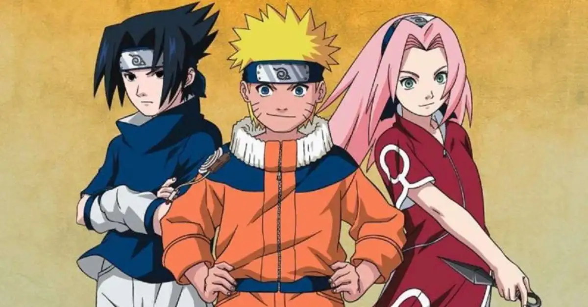 The main characters from the anime Naruto