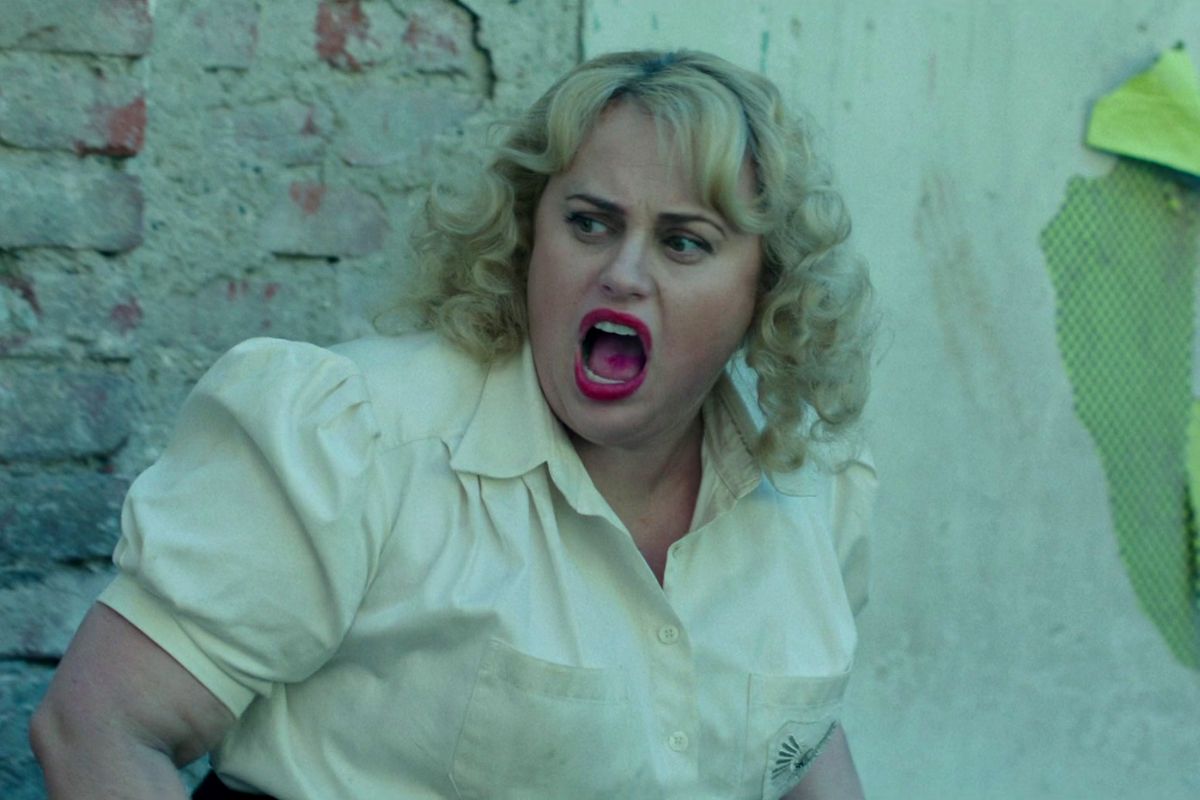 Rebel Wilson as Fräulein Rahm (an instructor of the League of German Girls in the Jungvolk camp) from Jojo Rabbit. Image: Searchlight Pictures.