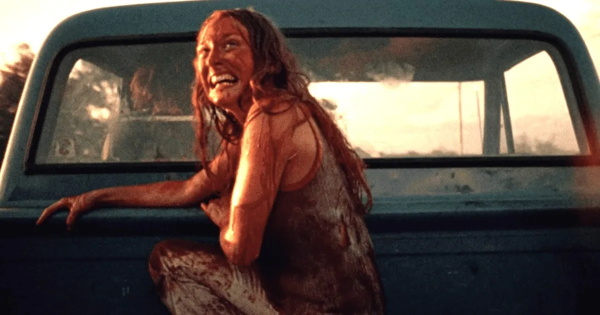 sally fleeing in The Texas Chainsaw Massacre