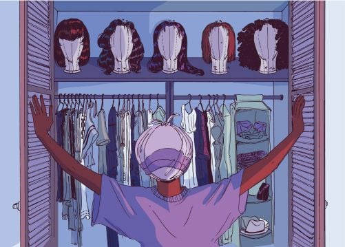 Davene looking in her closet. Image: Chronicle Books.