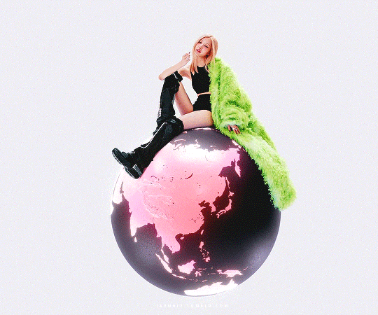 BLACKPINK Rosé sitting on top of the world in Shut Down in a reference to WHISTLE