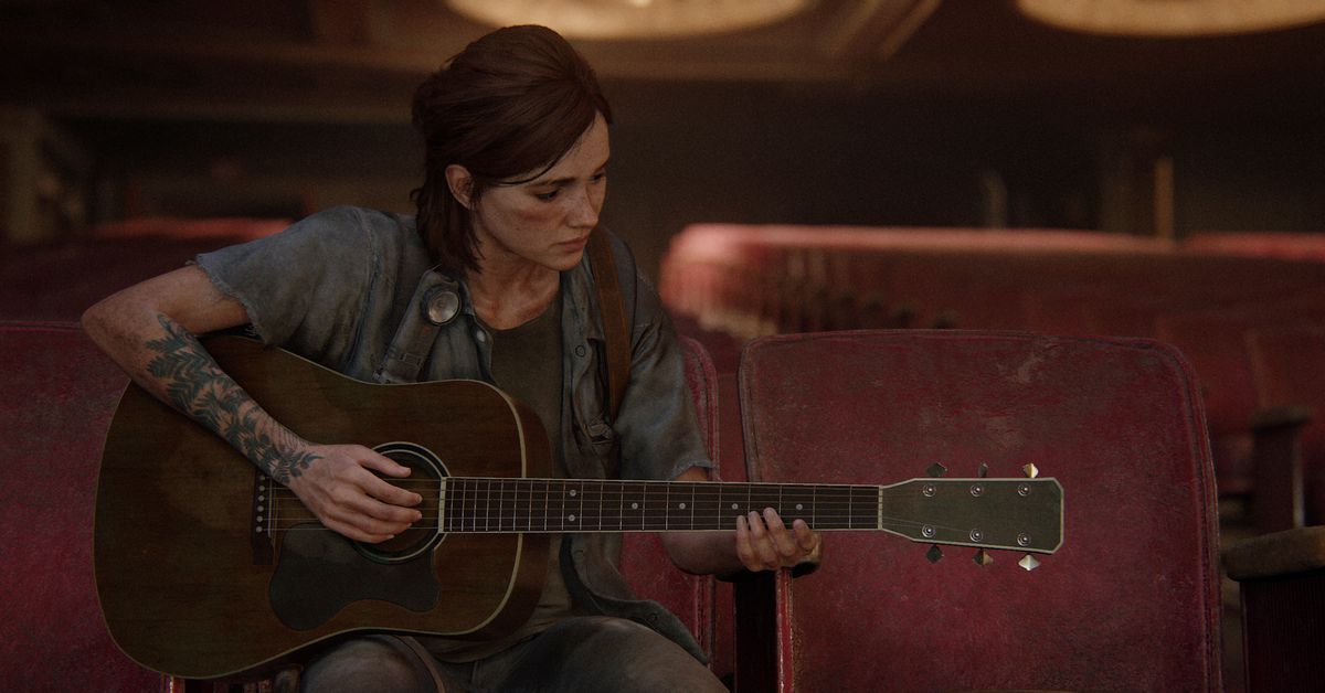 Ellie Playing Guitar in The Last of Us Part II