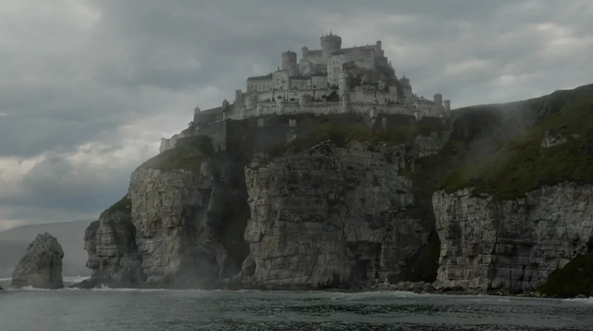The seat of House Lannister, Casterly Rock, as it appeared in Game of Thrones