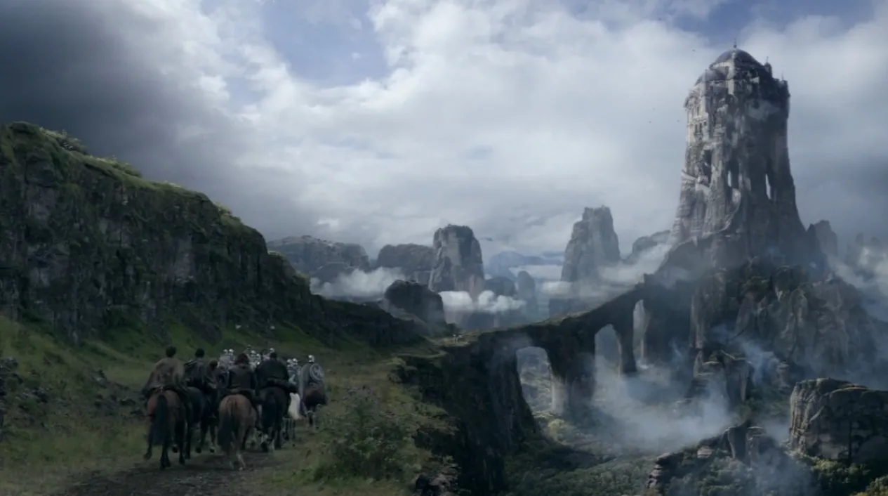 A picture of the seat of House Arryn, The Eyrie, as it appears in Game of Thrones