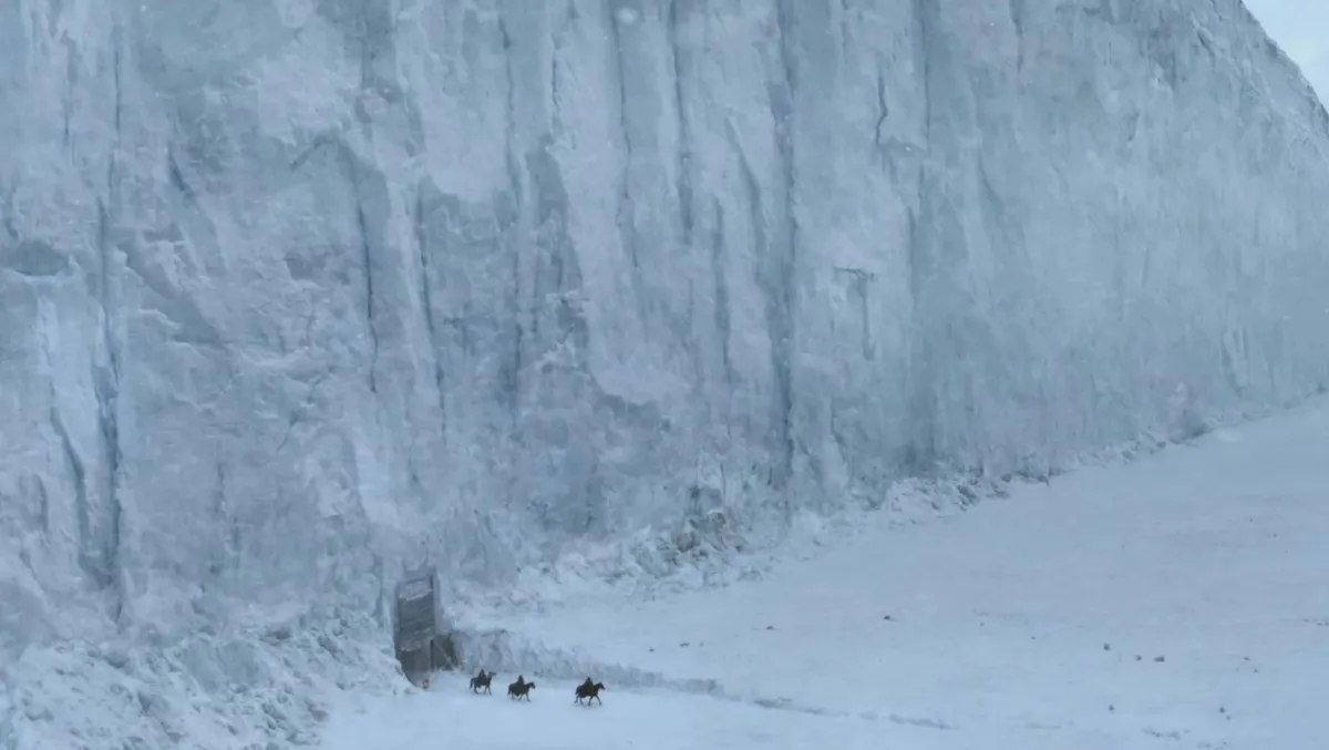 The gates of the Wall open up on the frozen lands of the Wildlings