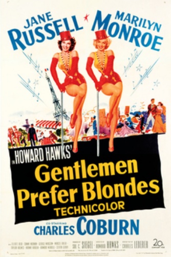 Gentlemen Prefer Blondes movie poster.