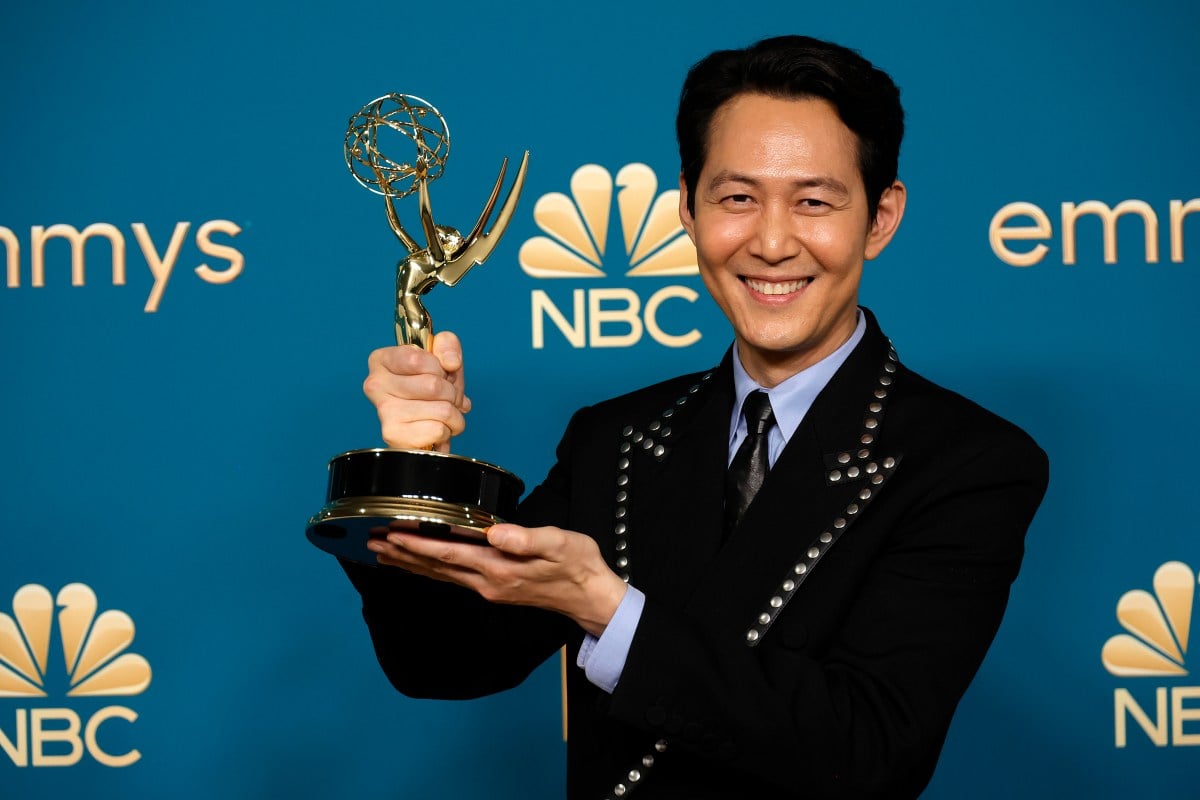 Lee Jung-Jae with his Emmy