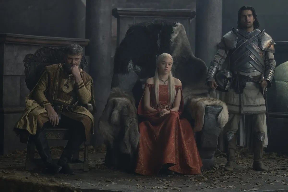 Princess Rhaenyra Targaryen holding court at the seat of House Baratheon, the castle of Storm's End