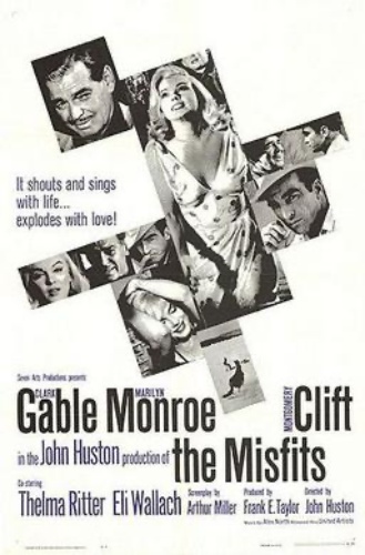 poster for the misfits, one of Marilyn Monroe