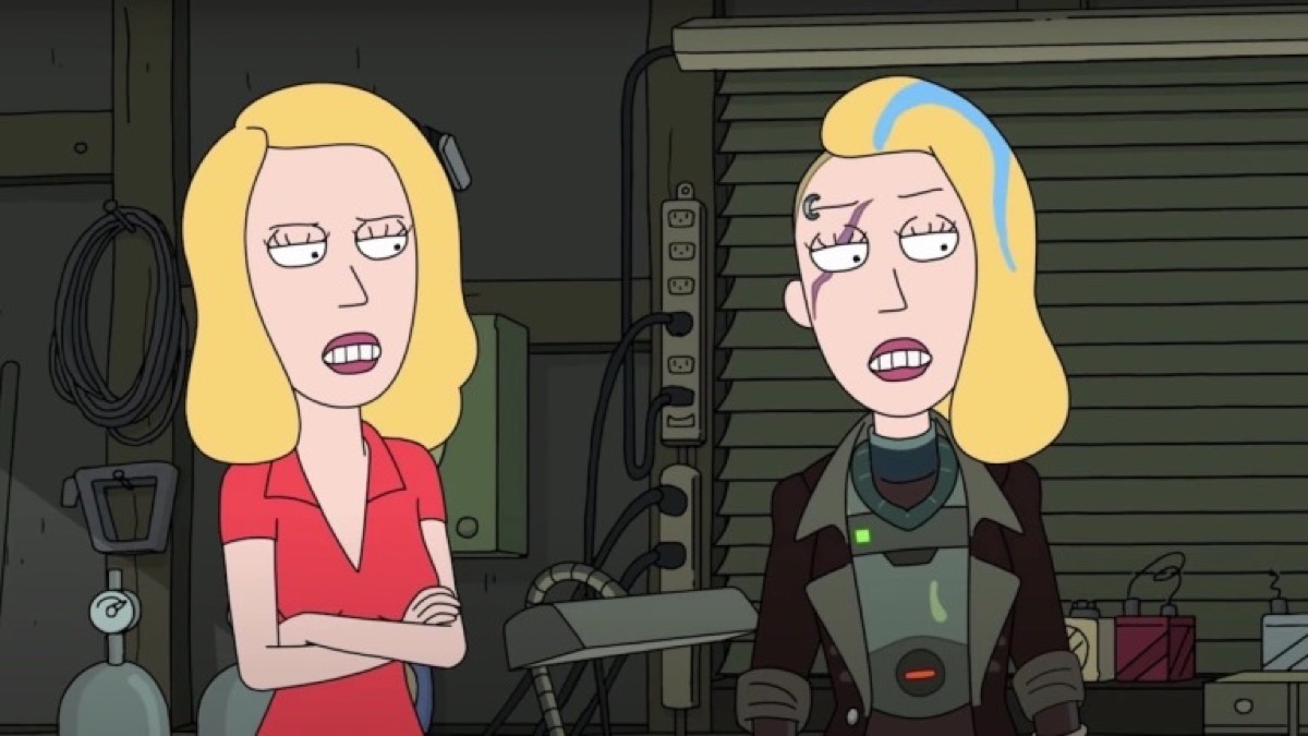 Beth and Space Beth on Rick and Morty.
