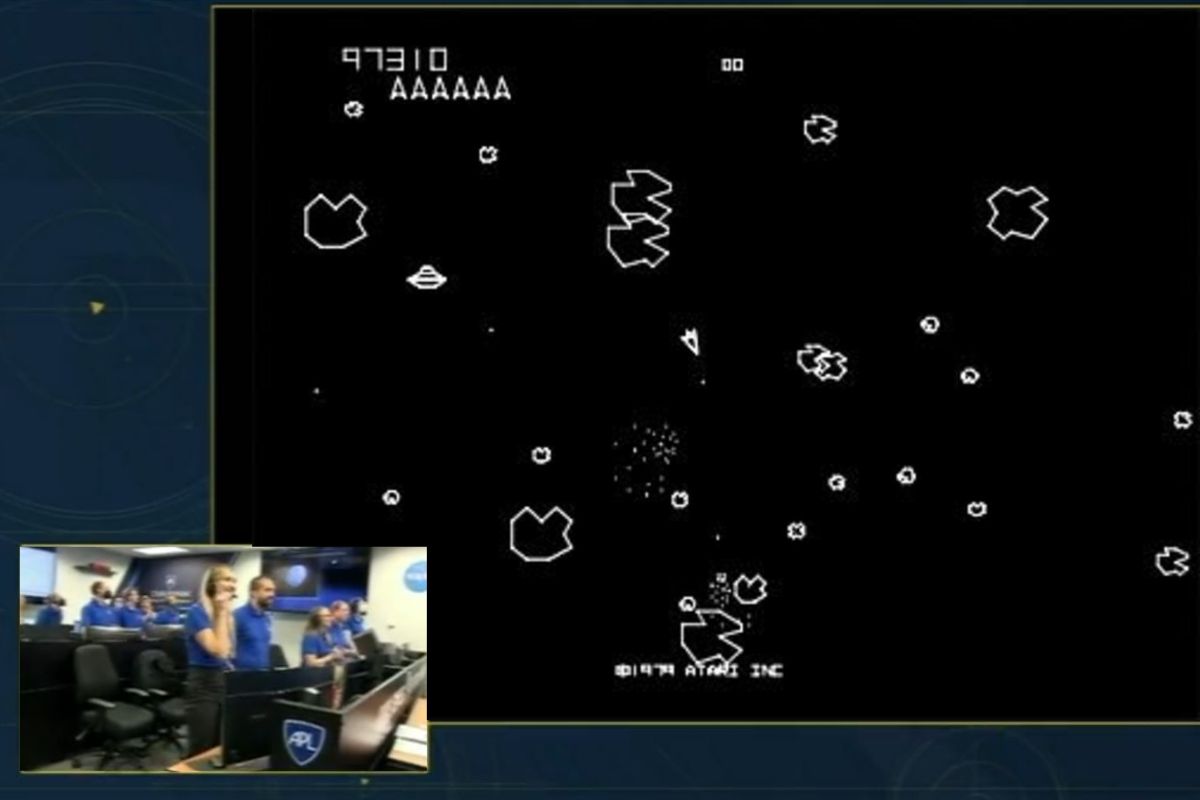 Meme image of Nasa reacting to Atari's Asteroid game. Image: CSPAN, Atari, & Alyssa Shotwell.