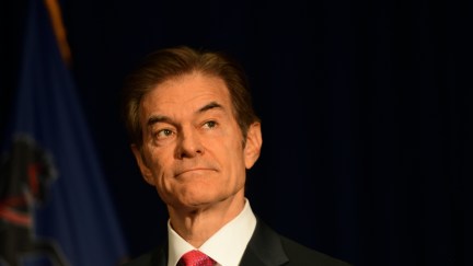 Dr Oz gives a tight-lipped frown