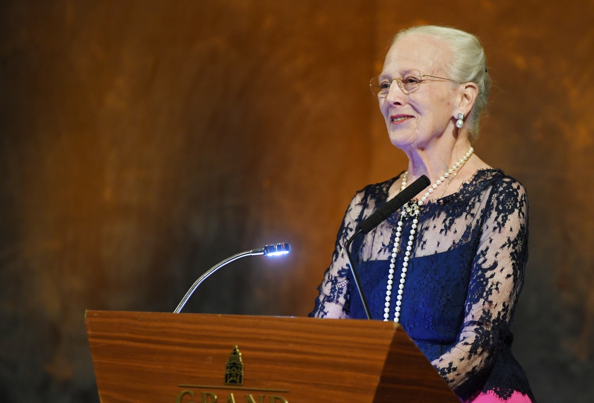 OSLO, NORWAY- SEPTEMBER 26: Queen Margrethe of Denmark speaks as the recipient of this year's Nordic Association's Language Award on September 26, 2022 in Oslo, Norway. (Photo by Rune Hellestad/Getty Images)