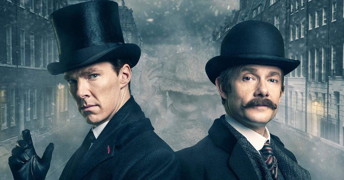 Benedict Cumberbatch and Martin Freeman as Sherlock and Watson in The Abominable Bride