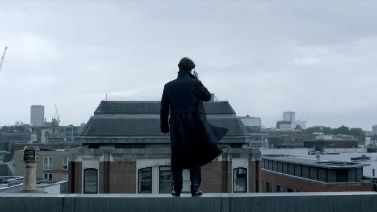 Benedict Cumberbatch as Sherlock in the Reichenbach Fall