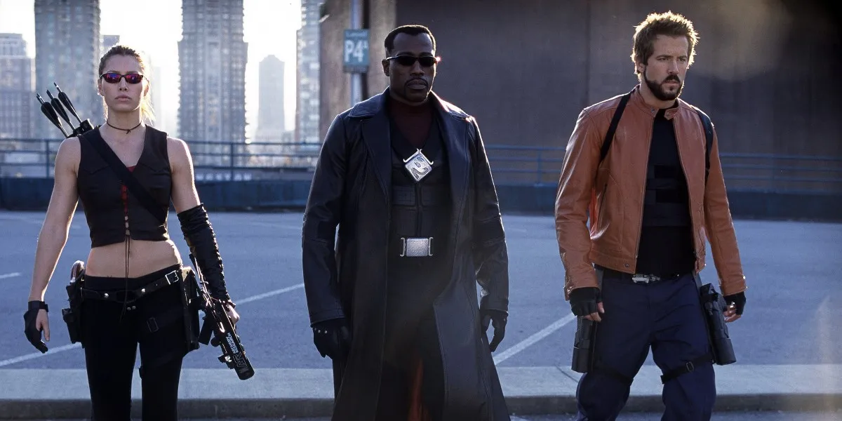 Jessica Biel, Wesley Snipes, and Ryan Reynolds in Blade: Trinity
