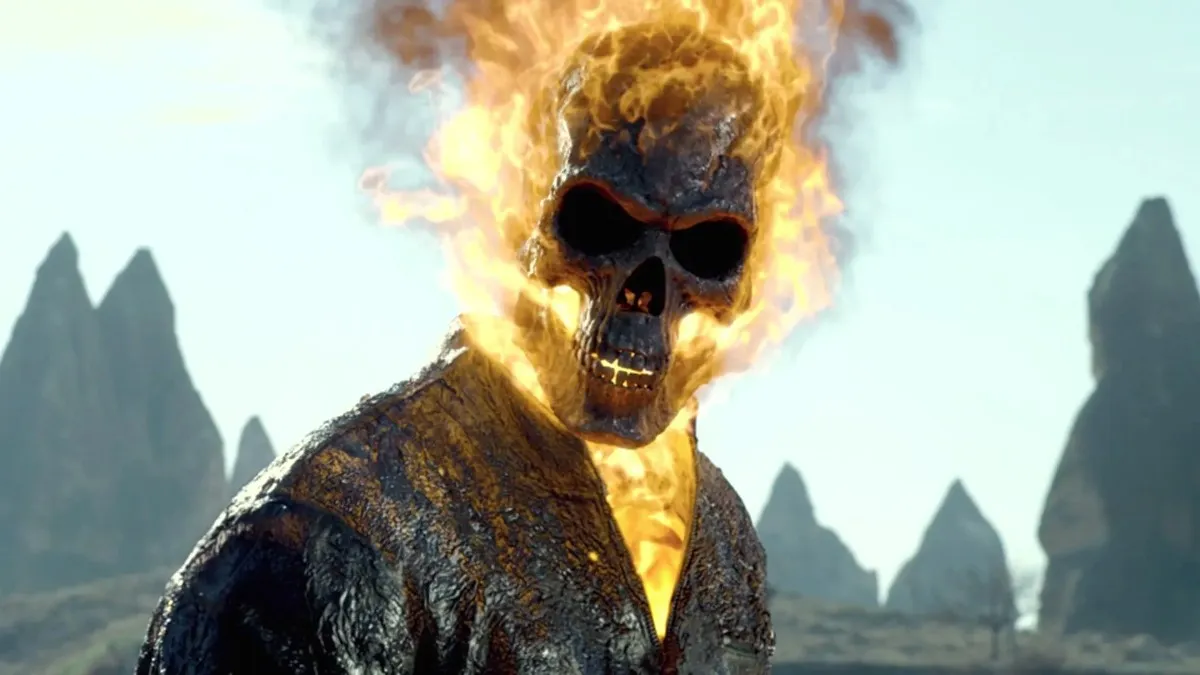 Nicolas Cage as Ghost Rider in Ghost Rider: Spirit of Vengeance
