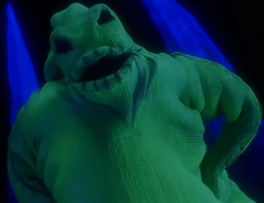 A picture of the Oogie Boogie in Tim Burton's Nightmare Before Christmas