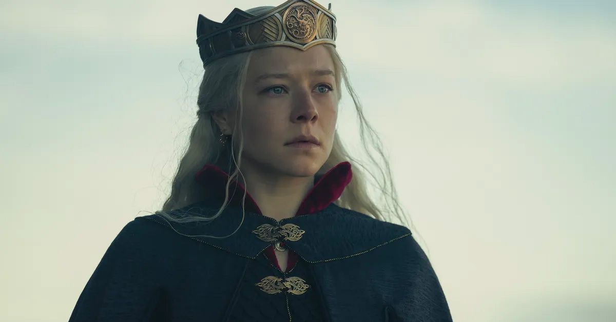 Rhaenyra Targaryen and her crown in 'House of the Dragon'