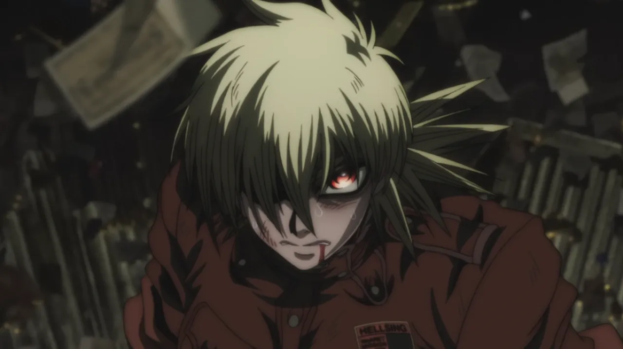 Seras from Hellsing Ultimate bloody but unbowed 