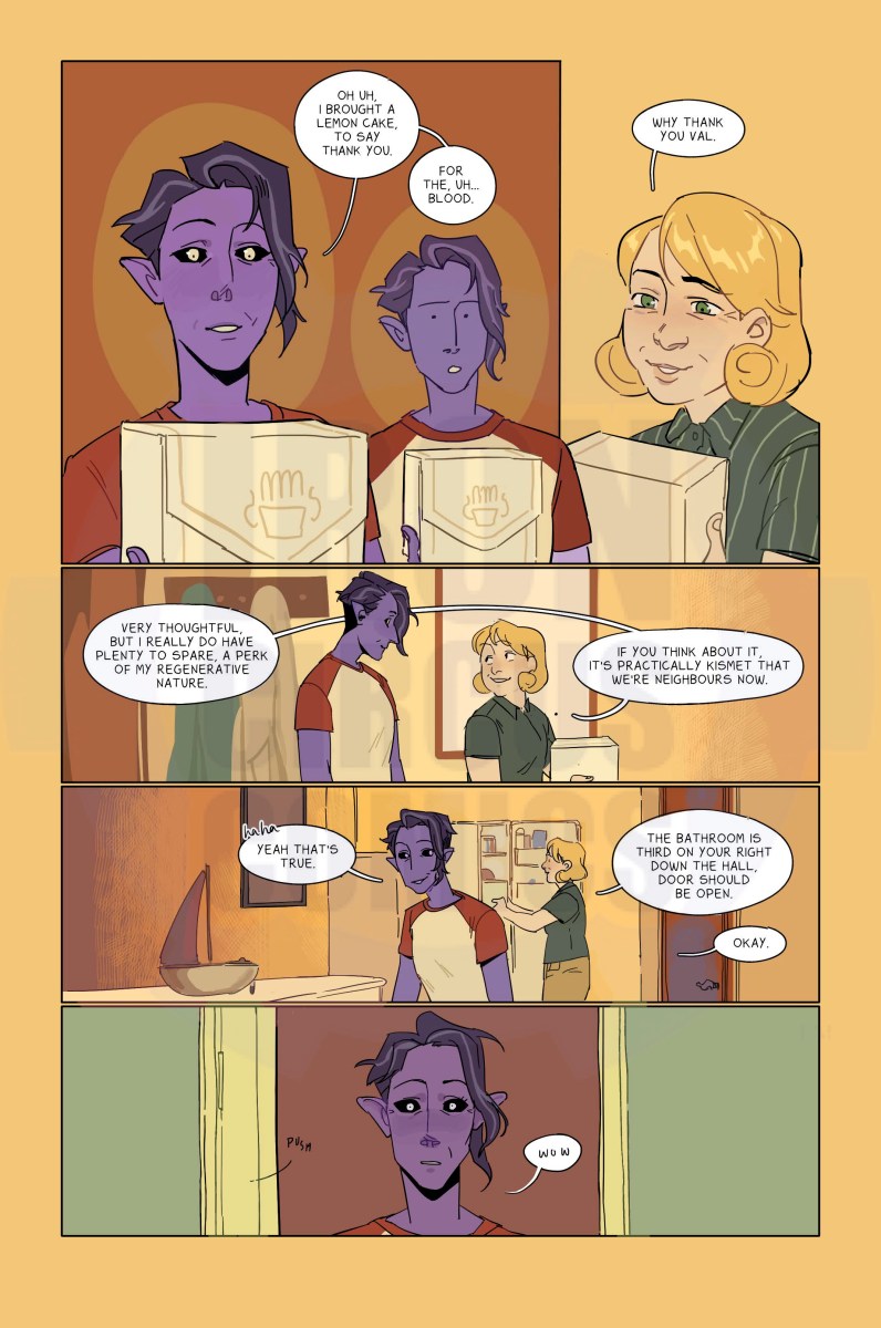 “Neighbourly Help” by Harriet Moulton. Image: Iron Circus Comics.