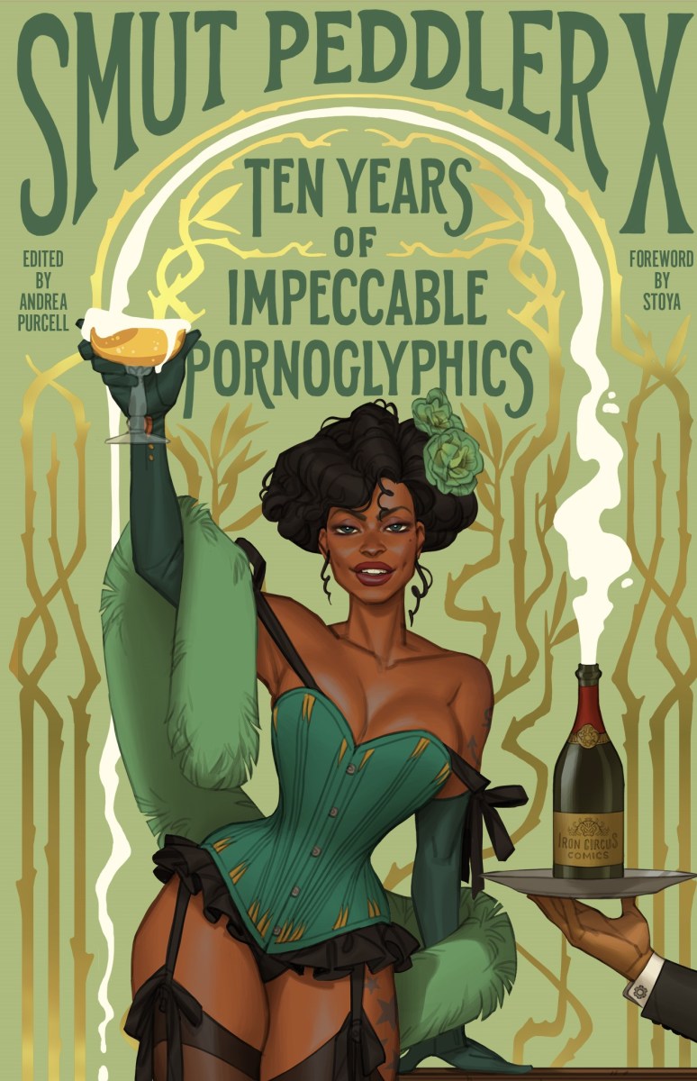 Smut Preddler X "Ten Years of Impeccable Pornoglyphics" edited by Andrea Purcell. Image: Iron Circus Comics.