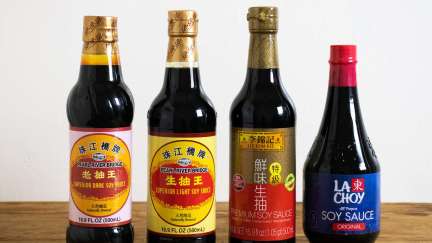 A variety of soy sauces.