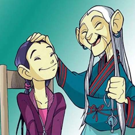Hay Lin and her grandma Yan Lin in the Italian comic W.I.T.C.H. 