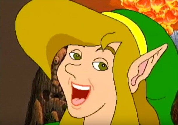 An ugly, badly-animated Link from one of the Phillips CD-i console games.