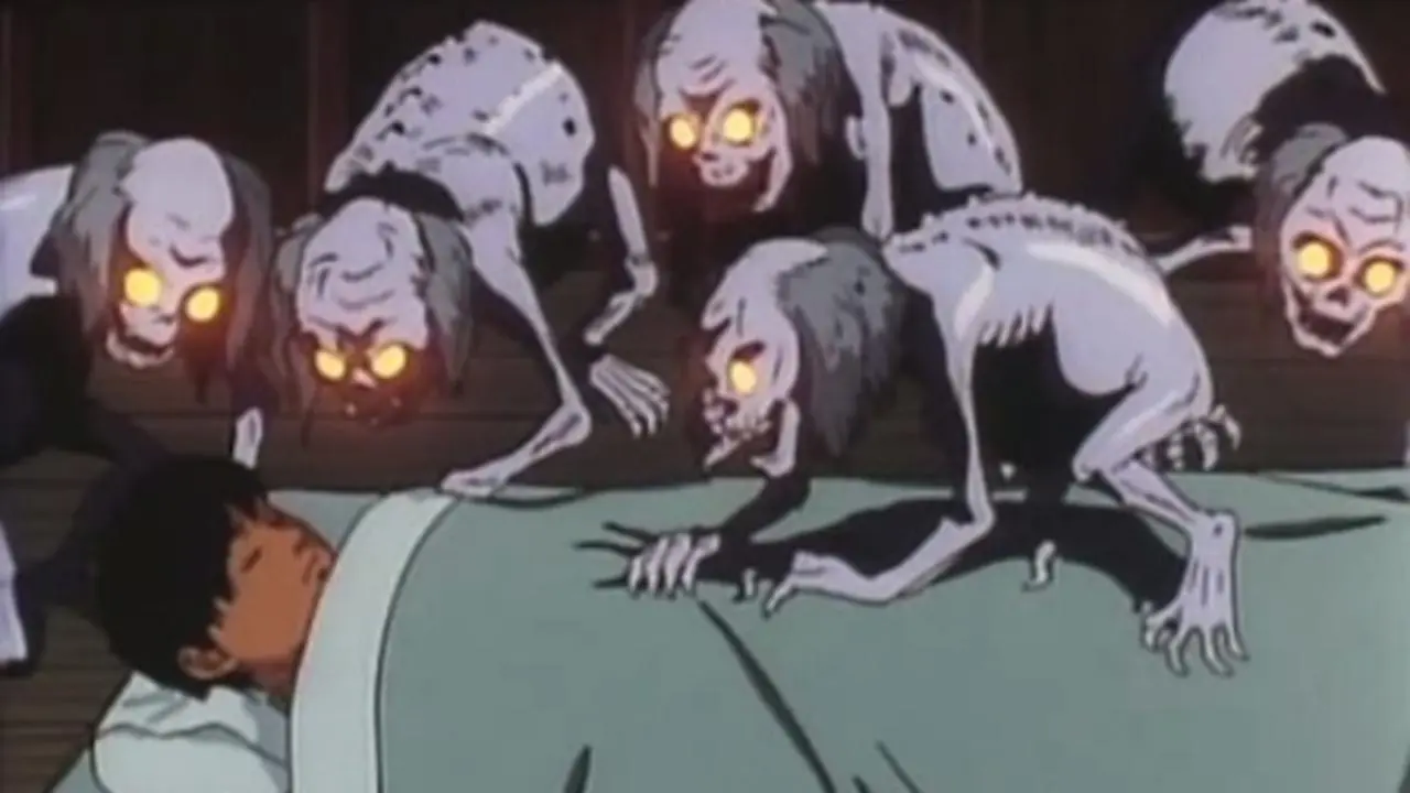 Evil spirits huddled around a sleeping boy in 'The Dark Myth'
