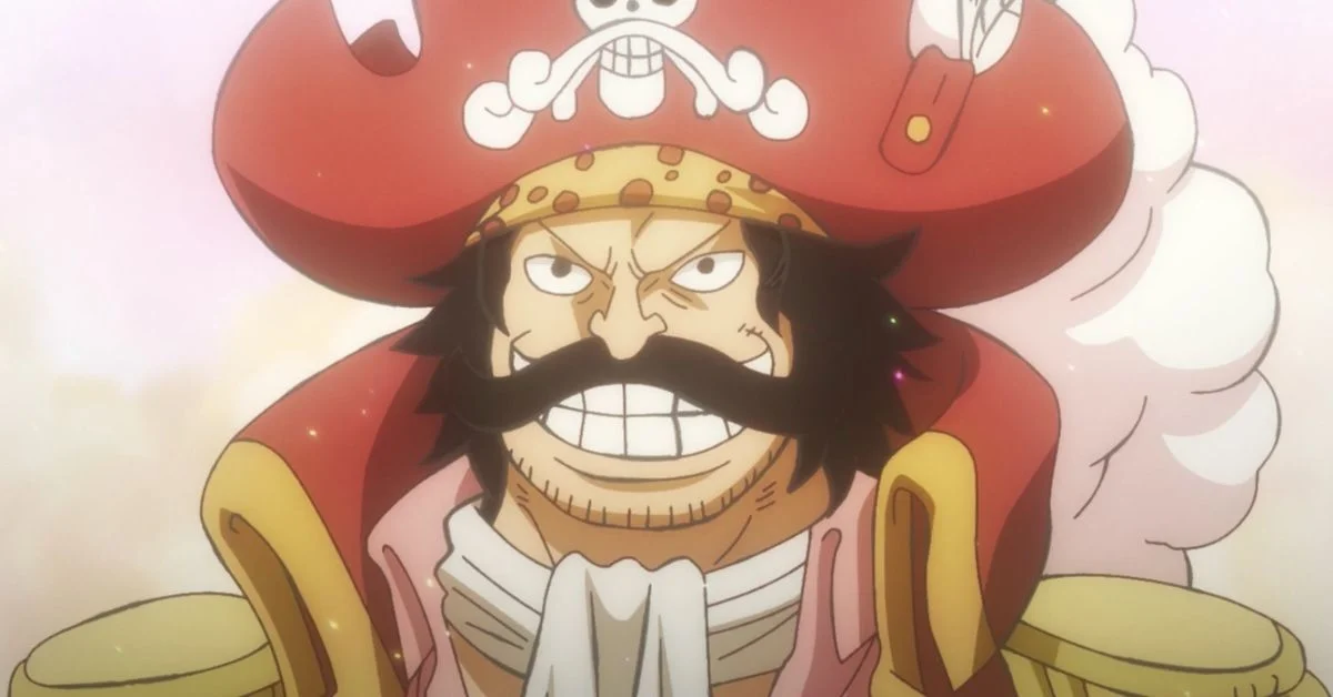 Gol D. Roger the Pirate King smirking in "One Piece" 