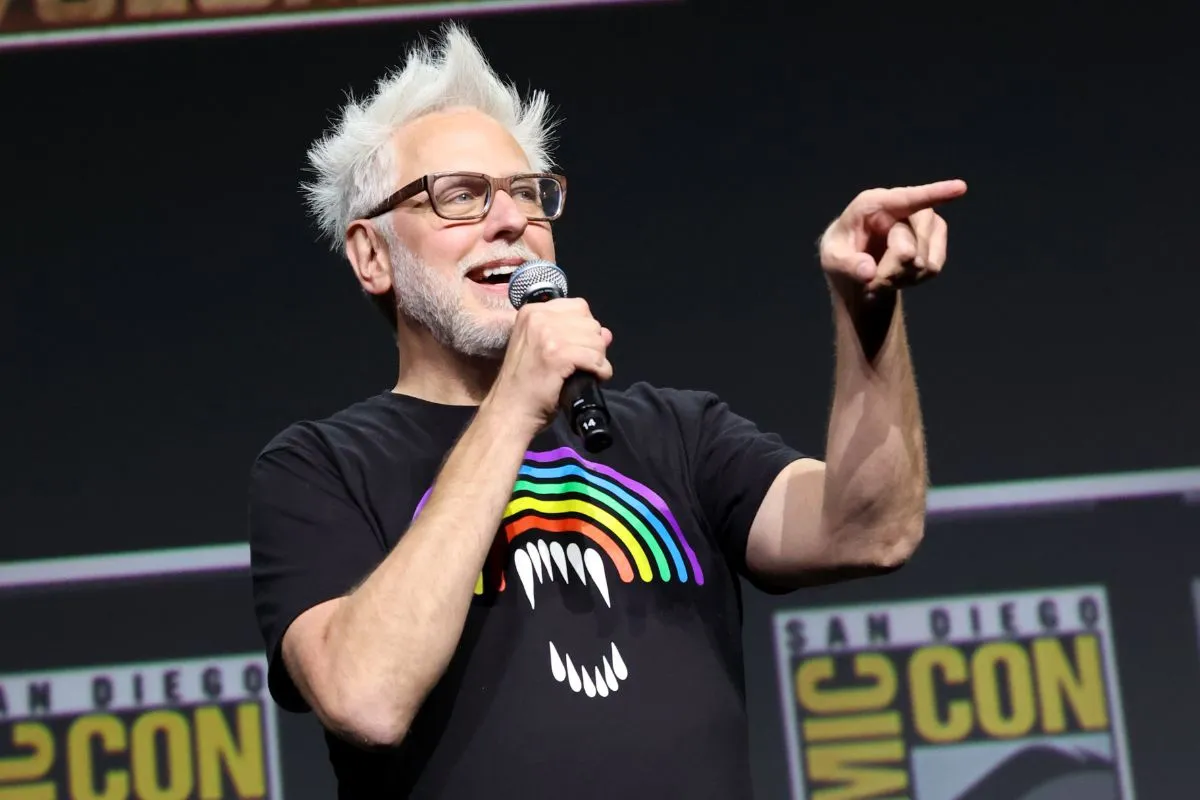 James Gunn participates in the Marvel Studios’ Live-Action presentation at San Diego Comic-Con on July 23, 2022.