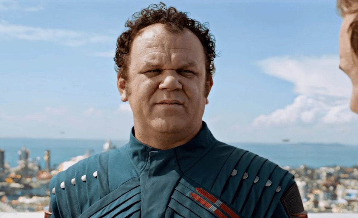 John C. Reilly as Corpsman Dey in Guardians of the Galaxy. (Disney)