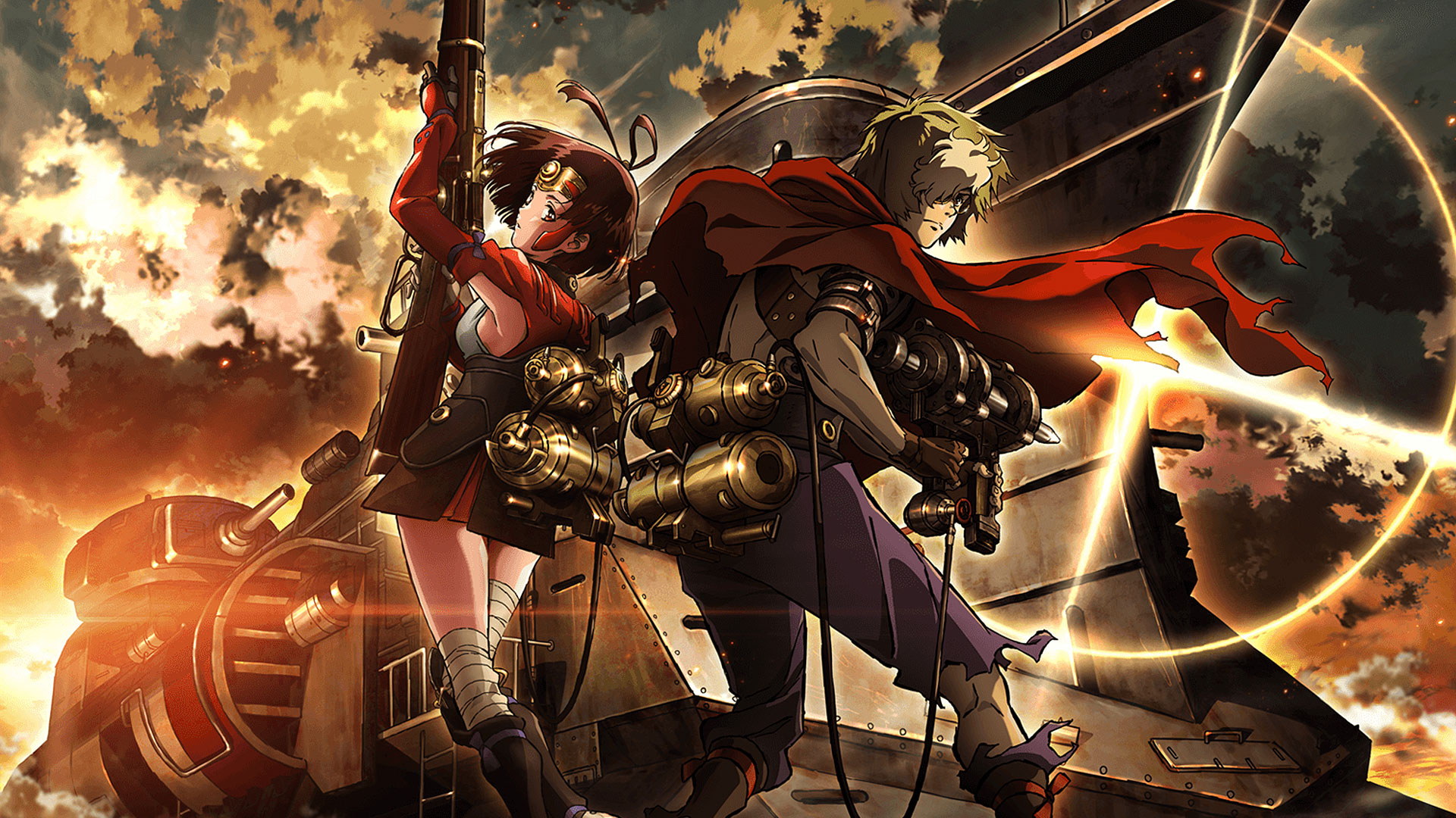 Ikoma and Mumei ready to kill zombies in Kabaneri of the Iron Fortress