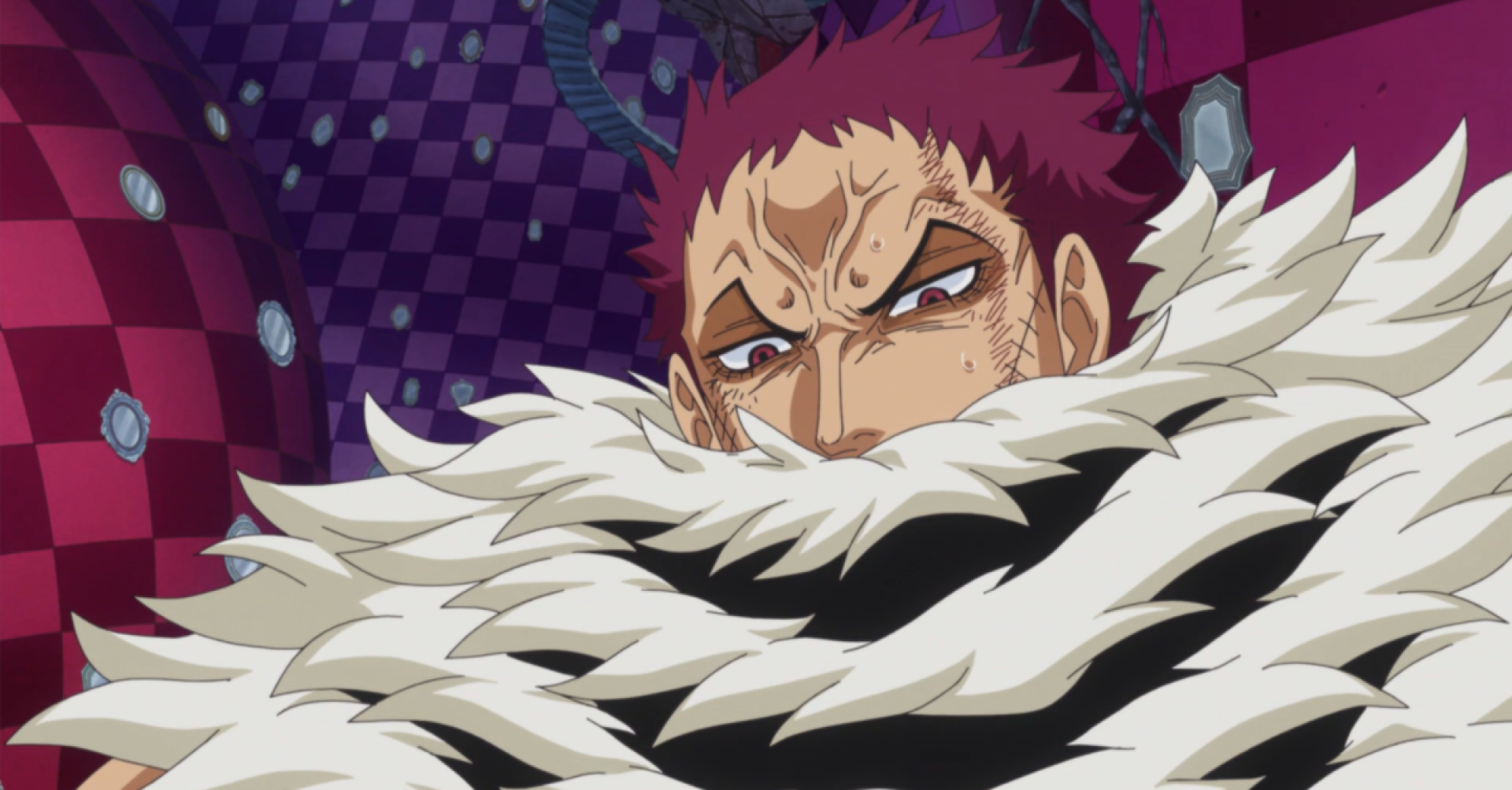 Katakuri from One Piece looking ticked off