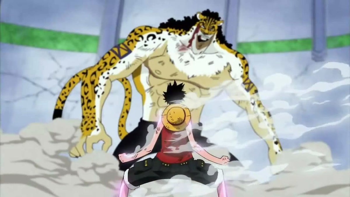 Luffy fighting Lucci from One Piece  (Toei)
