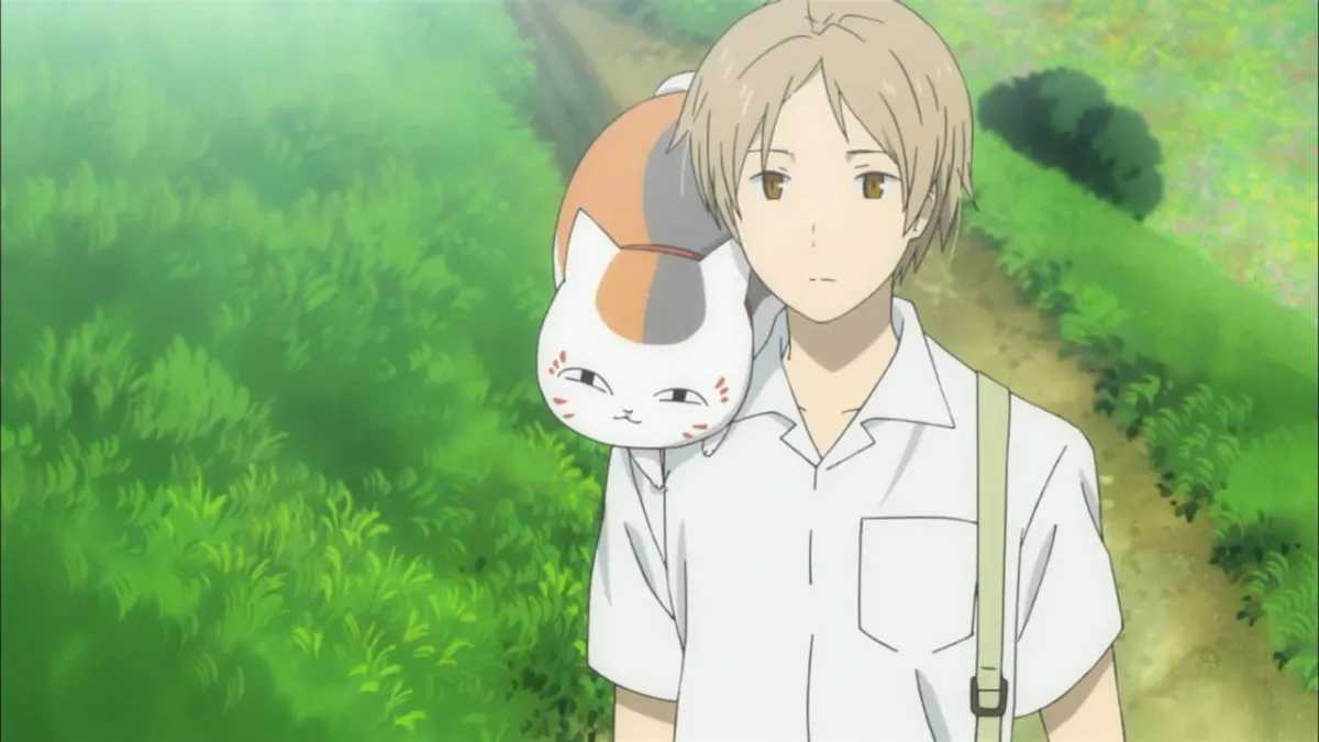 Natsume and his fat kitty in 'Natsume's Book of Friends' 