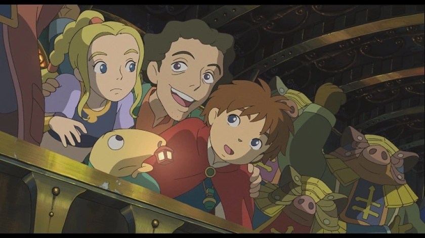 Oliver in a crowded tavern in Ni No Kuni 2