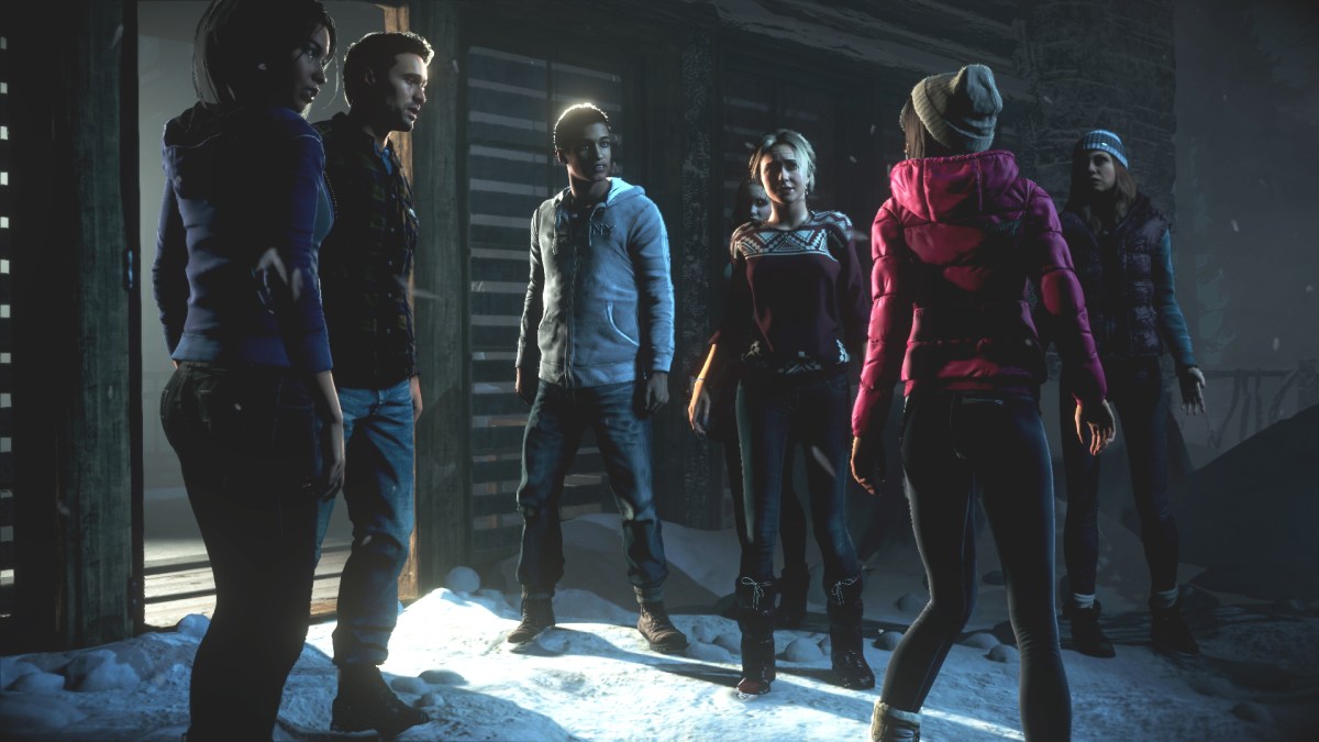 the crew in Until Dawn 