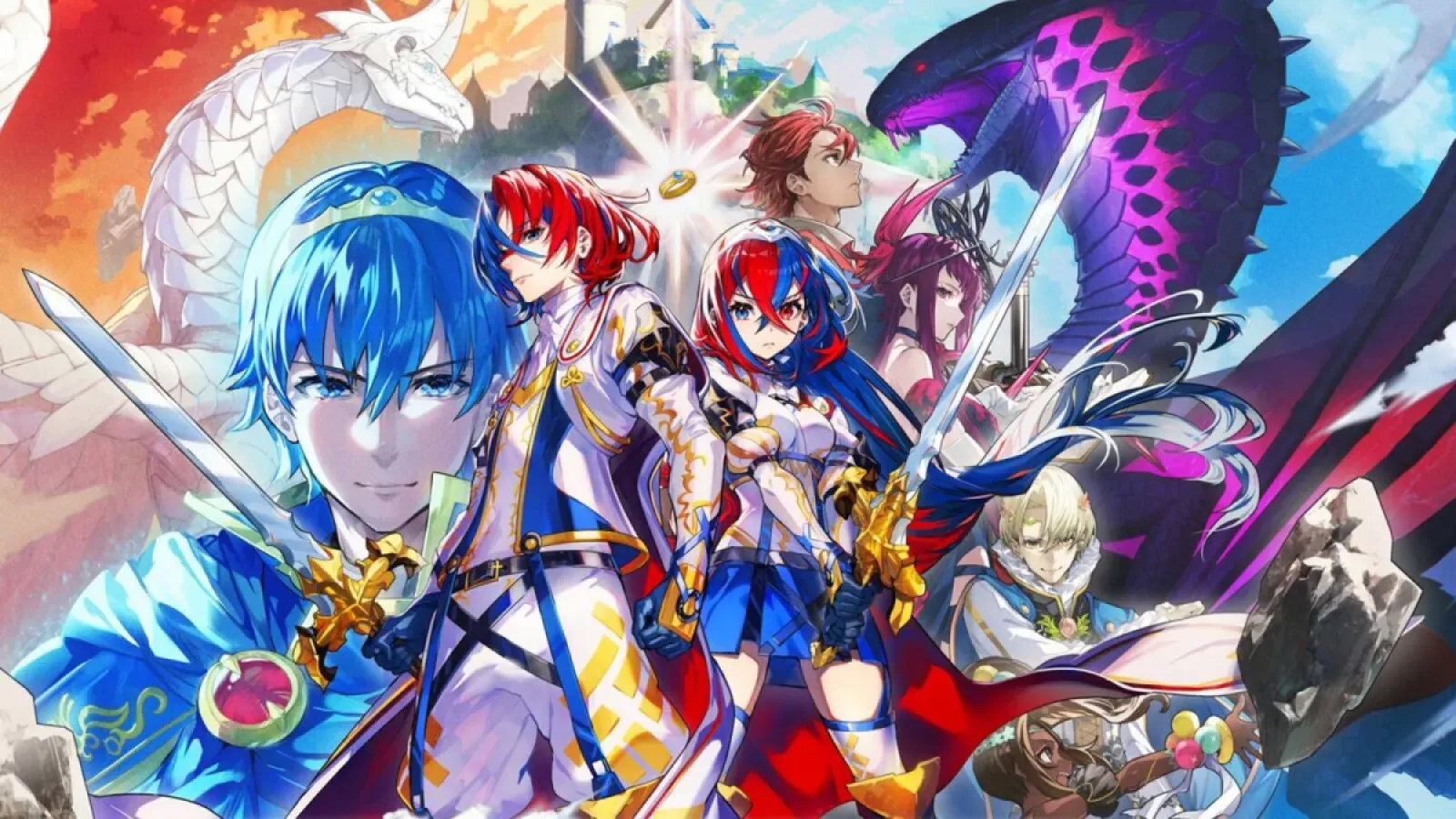 Official game art for Fire Emblem Engage featuring characters from the video game