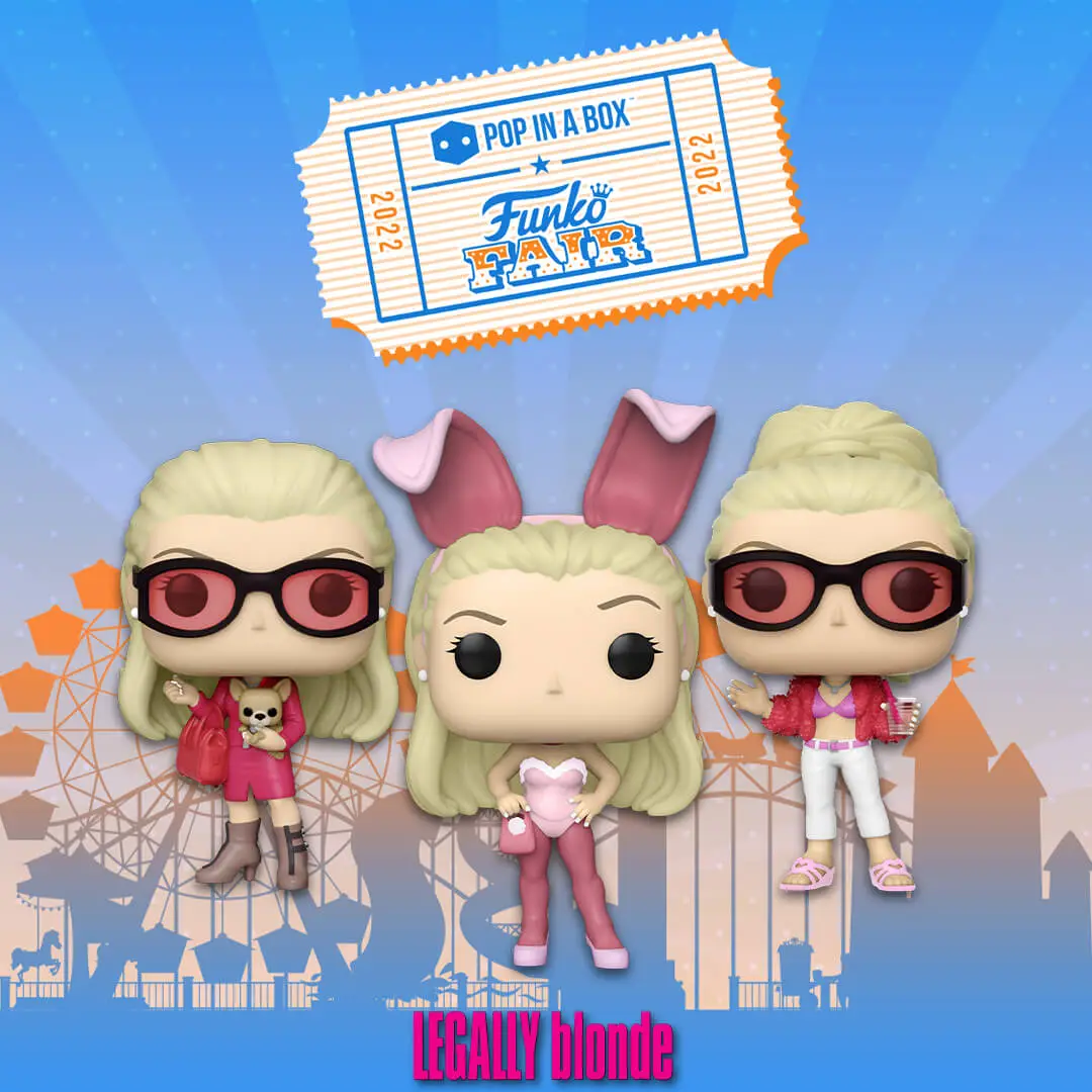 A picture of the three Pop figurines in the Legally Blonde collection