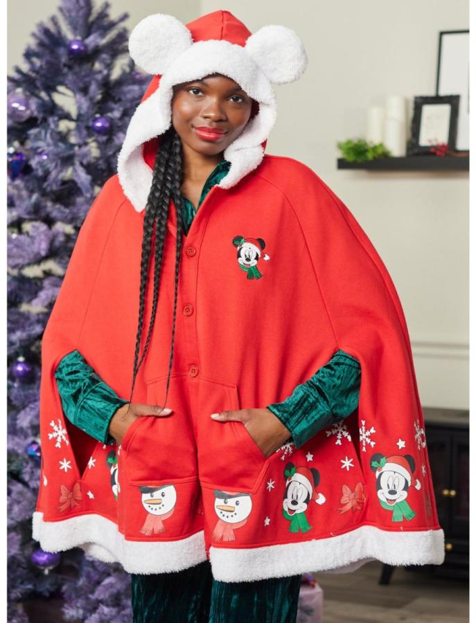 Her Universe Mickey Hooded Holiday Cape