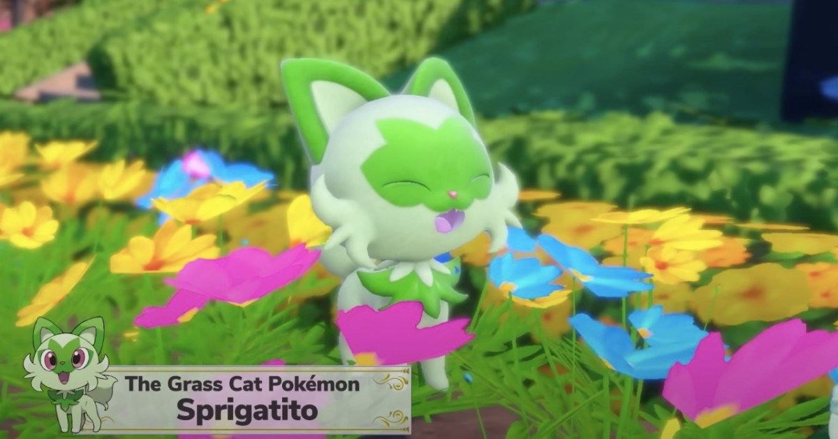 Sprigatito from Pokemon Scarlet & Violet
