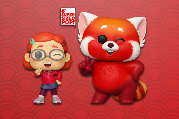 The Funko Pop figurines in the Turning Red collection