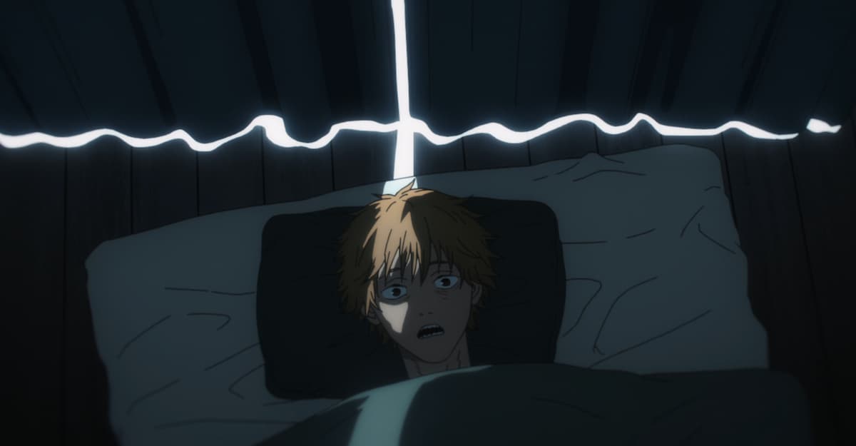 Denji looking horrified in Chainsaw Man.