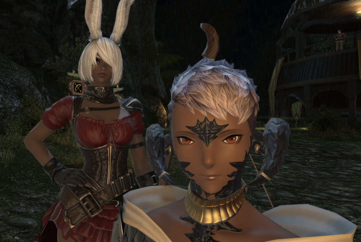 Me and someone in my party playing FF VX. 