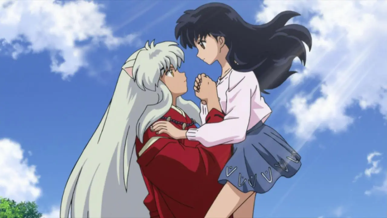 Inuyasha and Kagome being all sweet and romantic