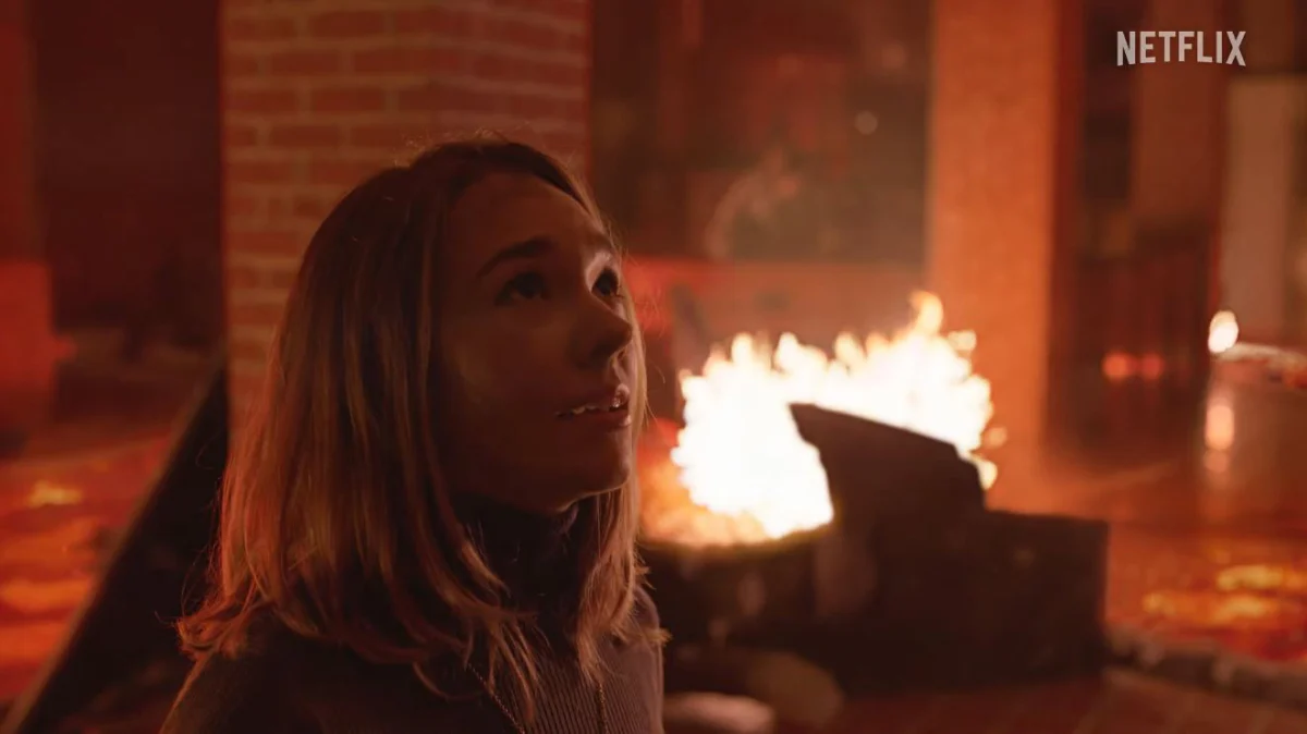 Angelina in a church on fire on 'Manifest' season 4