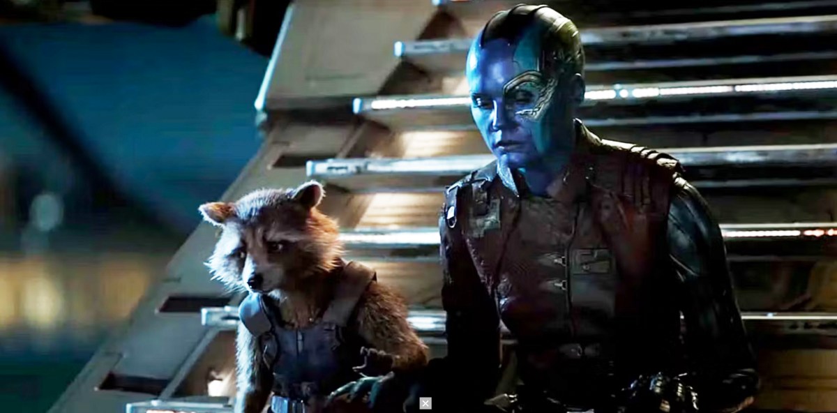 Rocket and Nebula sitting together