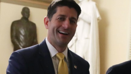 Paul Ryan gives a smarmy grin at the camera.